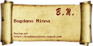 Bogdanu Minna névjegykártya